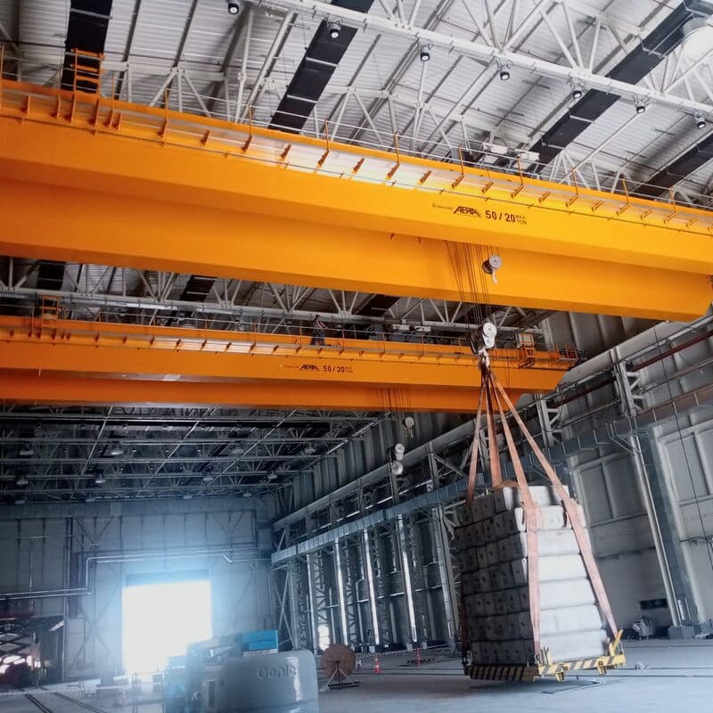 ABRA double girder crane commissioning inside a new industrial hall