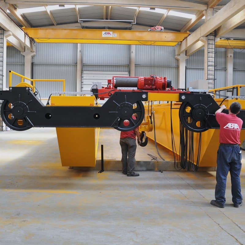 Hoist unit on test at the ABRA plant